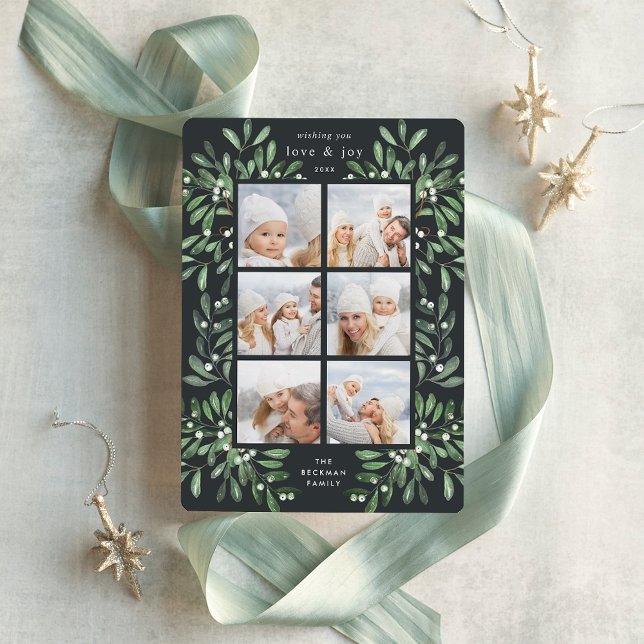 Naturally Joyful Watercolor Holiday Photo Collage (Creator Uploaded)