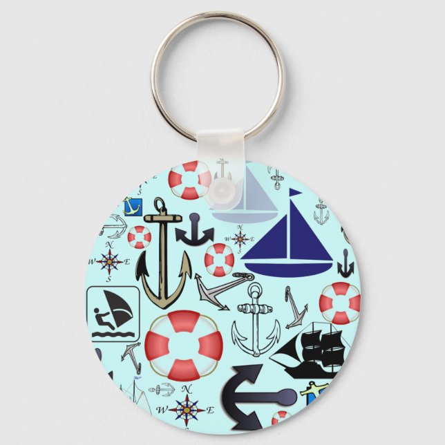 Naturally Nautical Key Ring (Front)