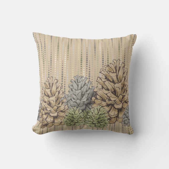Naturally Pinecones Cushion (Front)