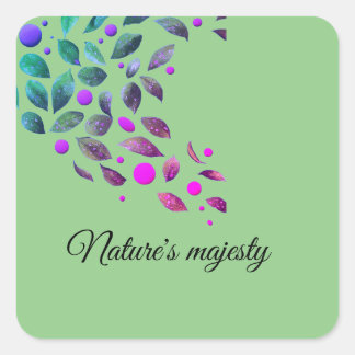 Naturally stylish  square sticker