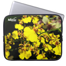 NaturCraze Yellow Orchid Flowers Laptop Sleeve