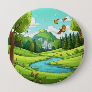 Nature 15. 10 cm round badge
