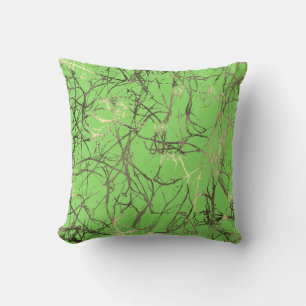 Nature Abstract Green Lime Sepia Gold Nerves VIP Cushion
