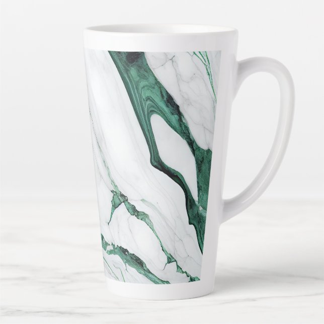 Nature abstract marble pattern background backdrop latte mug (Right)