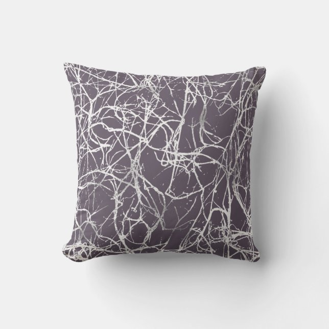 Nature Abstract Purple Grey White Grey Nerves VIP Cushion (Front)