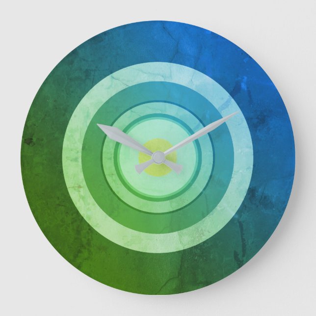 Nature Abstract Shabby COOL Rustic Trendy Modern Large Clock (Front)