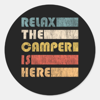 Nature Adventure Camper Motorhome Campground Gift Classic Round Sticker