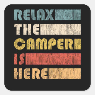 Nature Adventure Camper Motorhome Campground Gift Square Sticker