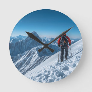Nature Adventure Design Round Clock