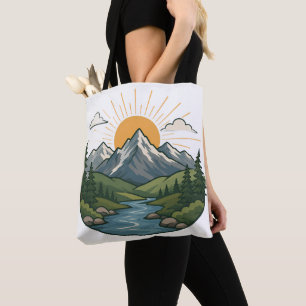 Nature Adventure Outdoor Design Tote Bag