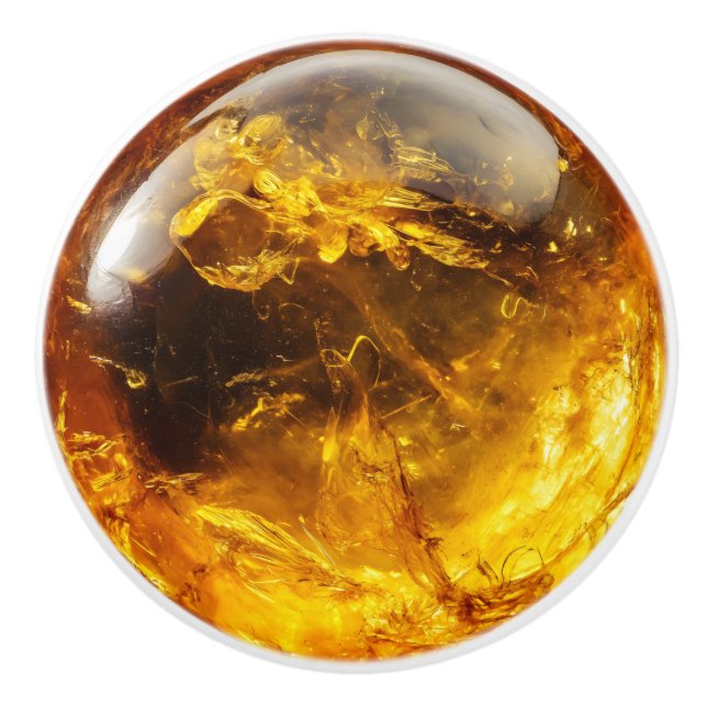 Nature Amber Pattern Ceramic Knob (Front)
