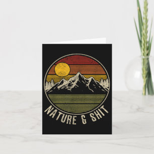 Nature & - Funny Vintage Mountains Hiking Camp Card