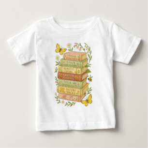 Nature and Book Lover Botanical Stack Baby T-Shirt
