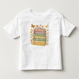Nature and Book Lover Botanical Stack Toddler T-Shirt