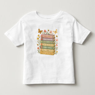 Nature and Book Lover Botanical Stack Toddler T-Shirt