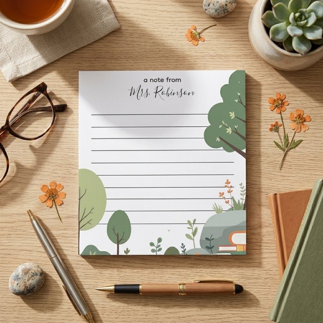 Nature and Books Custom Teacher Notepad (Creator Uploaded)
