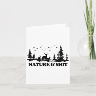 Nature And Funny Camp Lake Cabin Hiking Camping Card