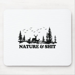Nature And Funny Camp Lake Cabin Hiking Camping Mouse Pad