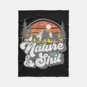 Nature And Funny Hiking Camping Hiker Camper Rv Gi Fleece Blanket