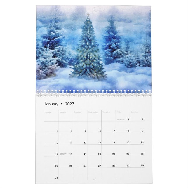 Nature and landscape calendar (Jan 2027)