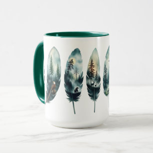 Nature and Wildlife Images on Feathers Mug