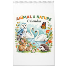 Nature animals habitat calendar