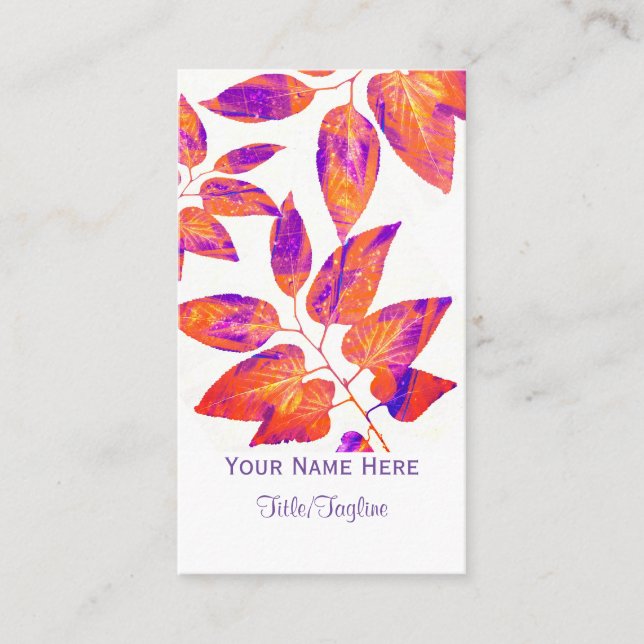 nature art custom business card double sided (Front)