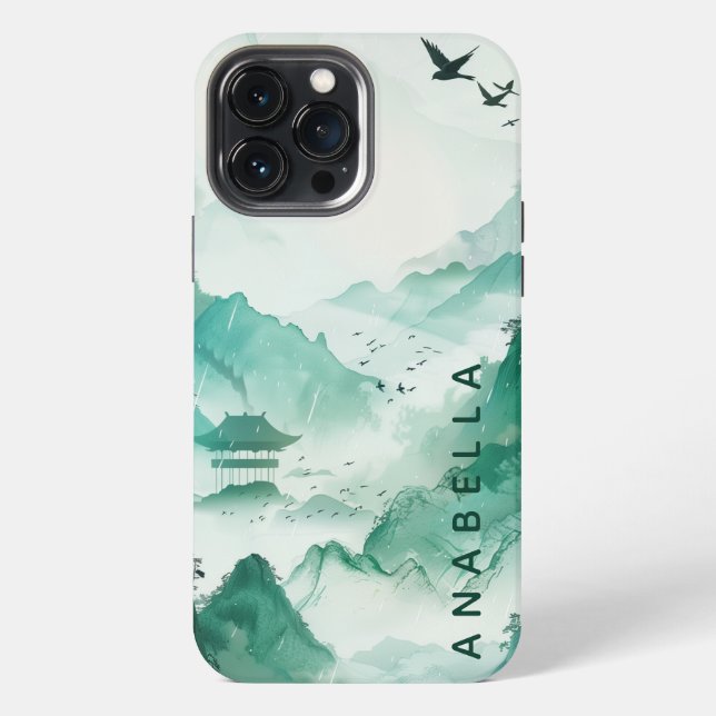 Nature Art I Custom Name iPhone Case (Back)