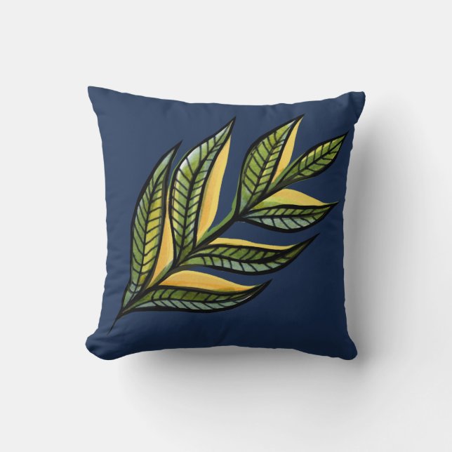 Nature Art Leaf Design            Cushion (Front)