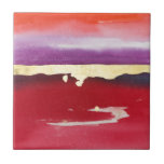 Nature at Peace II Ceramic Tile<br><div class="desc">Nature at Peace II by Joyce Combs. Abstract piece of art that almost appears to look like a sunset with the use of reds and oranges. | 158380FNE</div>