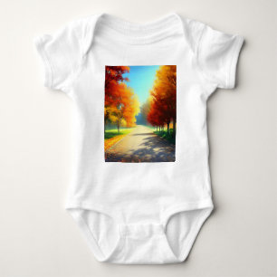 Nature Autumn Trees in The Forest Baby Bodysuit