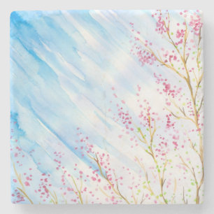 Nature background stone coaster