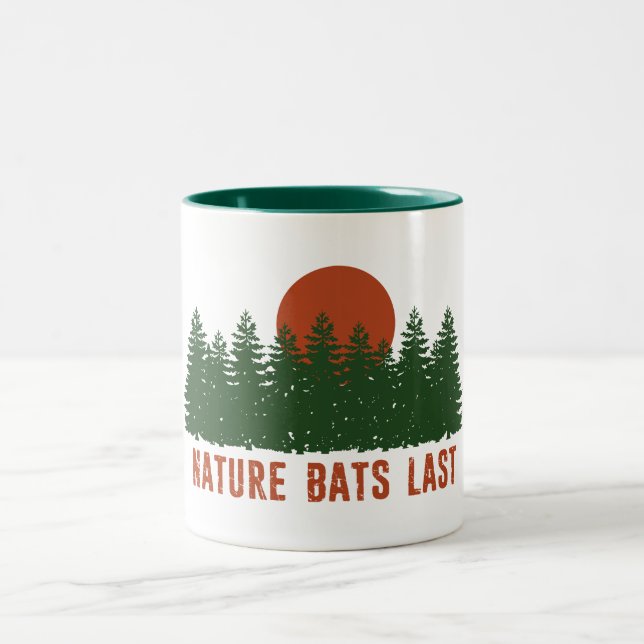 Nature Bats Last Trees Two-Tone Coffee Mug (Center)