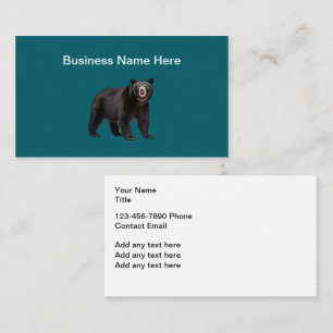 Nature Bear Theme Business Cards 