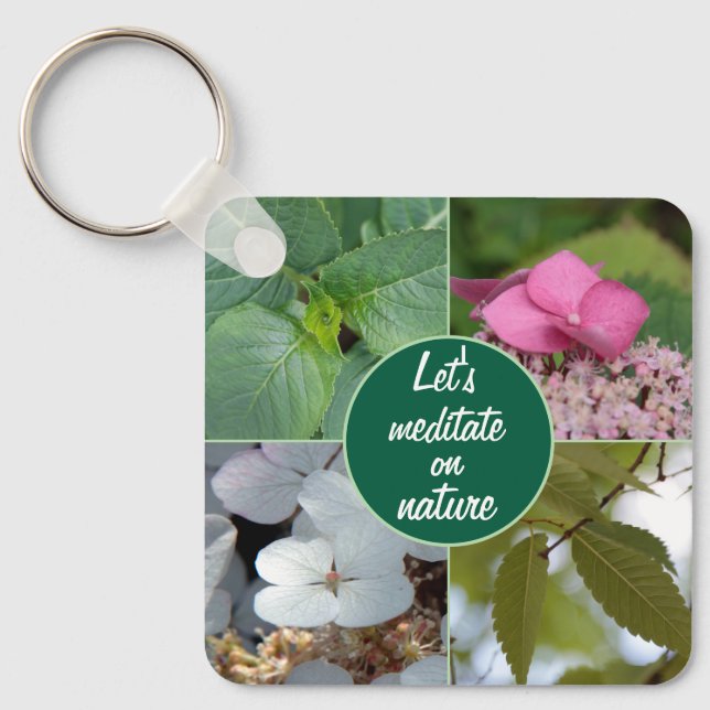 nature beautiful spring flowers leaves joy key ring (Front)