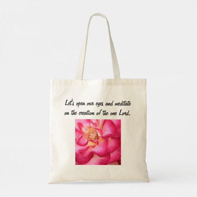 nature beautiful spring flowers leaves joy tote bag (Back)
