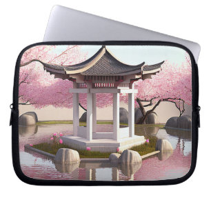 Nature Beauty Sakura Cherry Blossom Garden View Laptop Sleeve