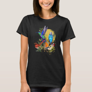 Nature Bird Animal  Birdwatching Fullmoon Bird T-Shirt