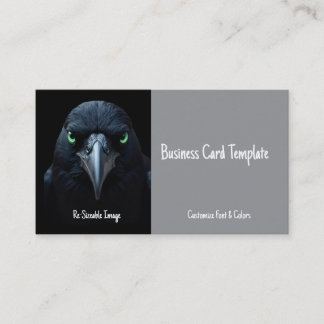 Nature Bird Logos Crow-Raven Business Card