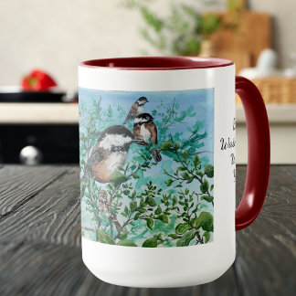 Nature Bird Watching Blue Personalize Mug