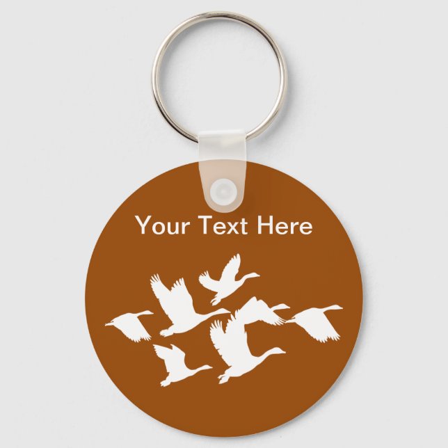 Nature Birds In Flight Key Ring (Front)
