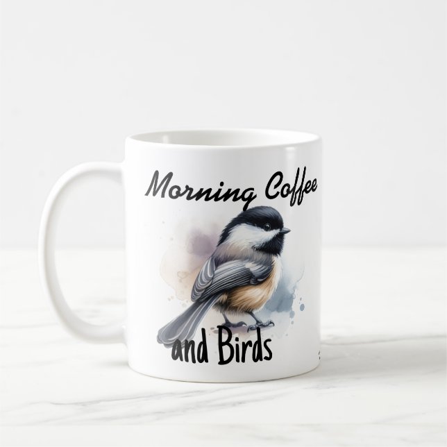 Nature Black Cap Chickadee &  Coffee Mug (Left)