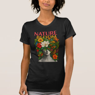 Nature Bloom – Botanical Earth Goddess Art T-Shirt