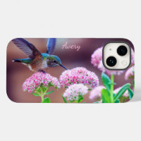 Nature Blue Hummingbird Pink Flowers Name
