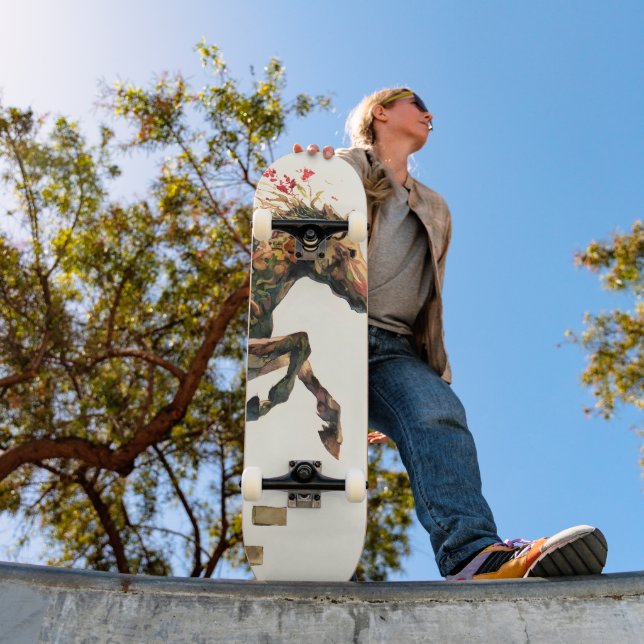 Nature Botanical Floral Horse Jumping Skateboard (Outdoor 1)