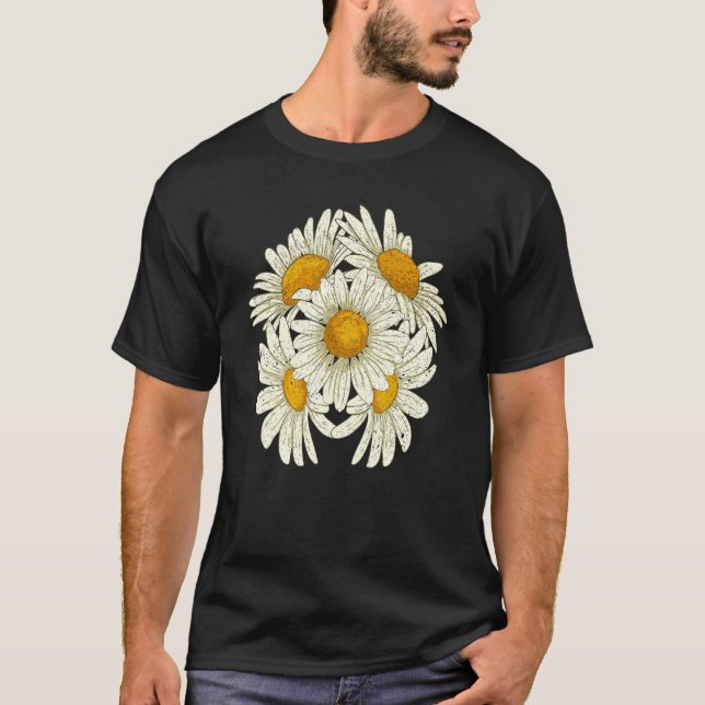 Nature Botanical Garden Flowers Gardener Daisy Flo T-Shirt (Front)