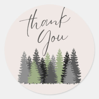 Nature, Botanical, Modern Thank you Stickers NS9