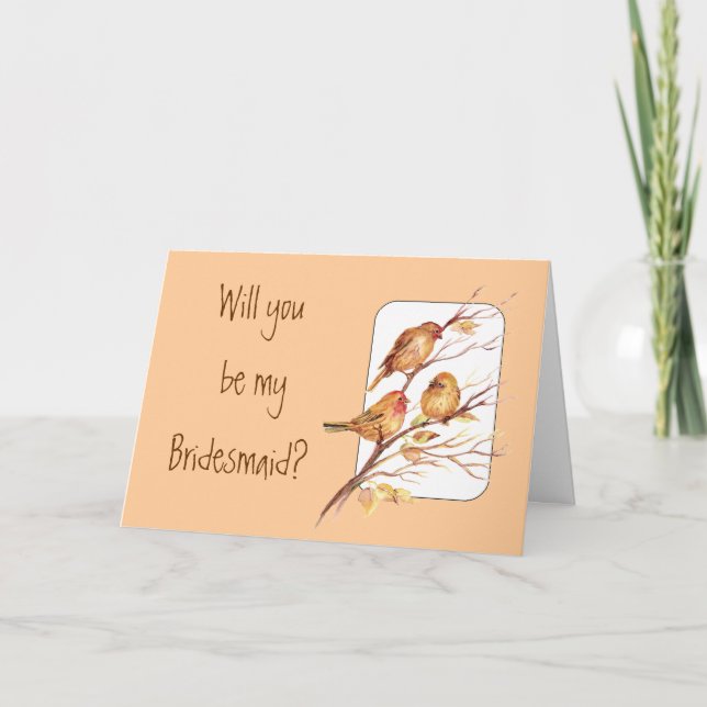 Nature Bridesmaid Invitation Card (Front)