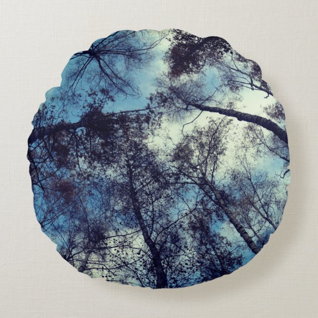 Nature Brushed Polyester Round throw cushion 41 cm (Front)