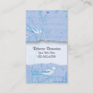 Nature Business Card Bird Swirls